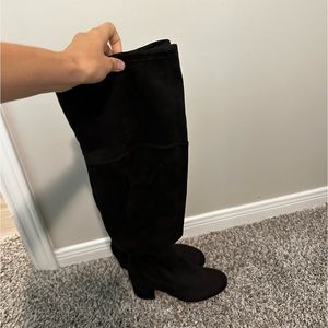 Sam Edelman Varona Suede Fitted Thigh High Boots